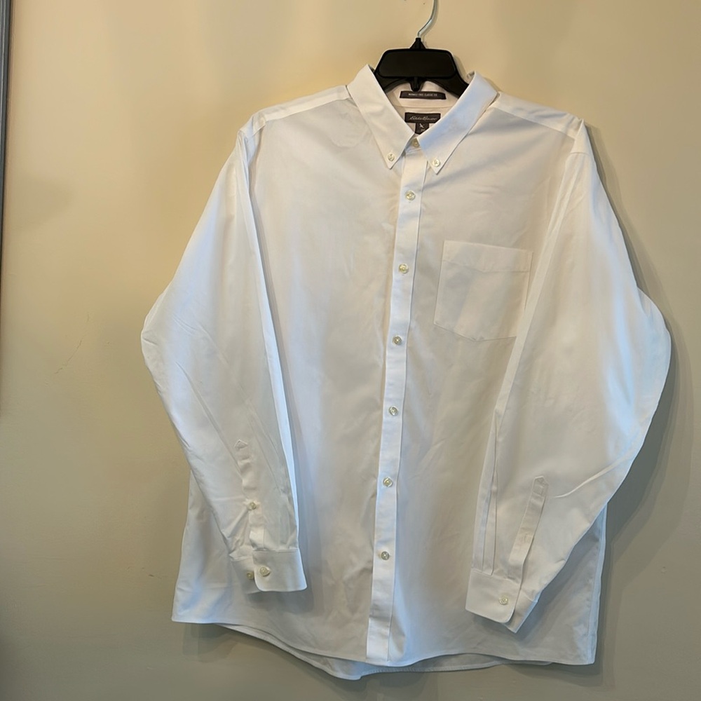 EDDIE BAUER OXFORD WRINKLE FREE DRESS SHIRT 2XL